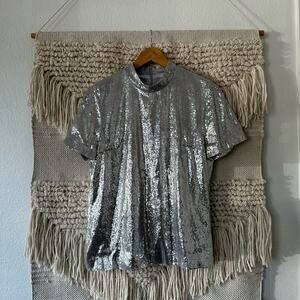 Galvan London Galaxy Sequin Top